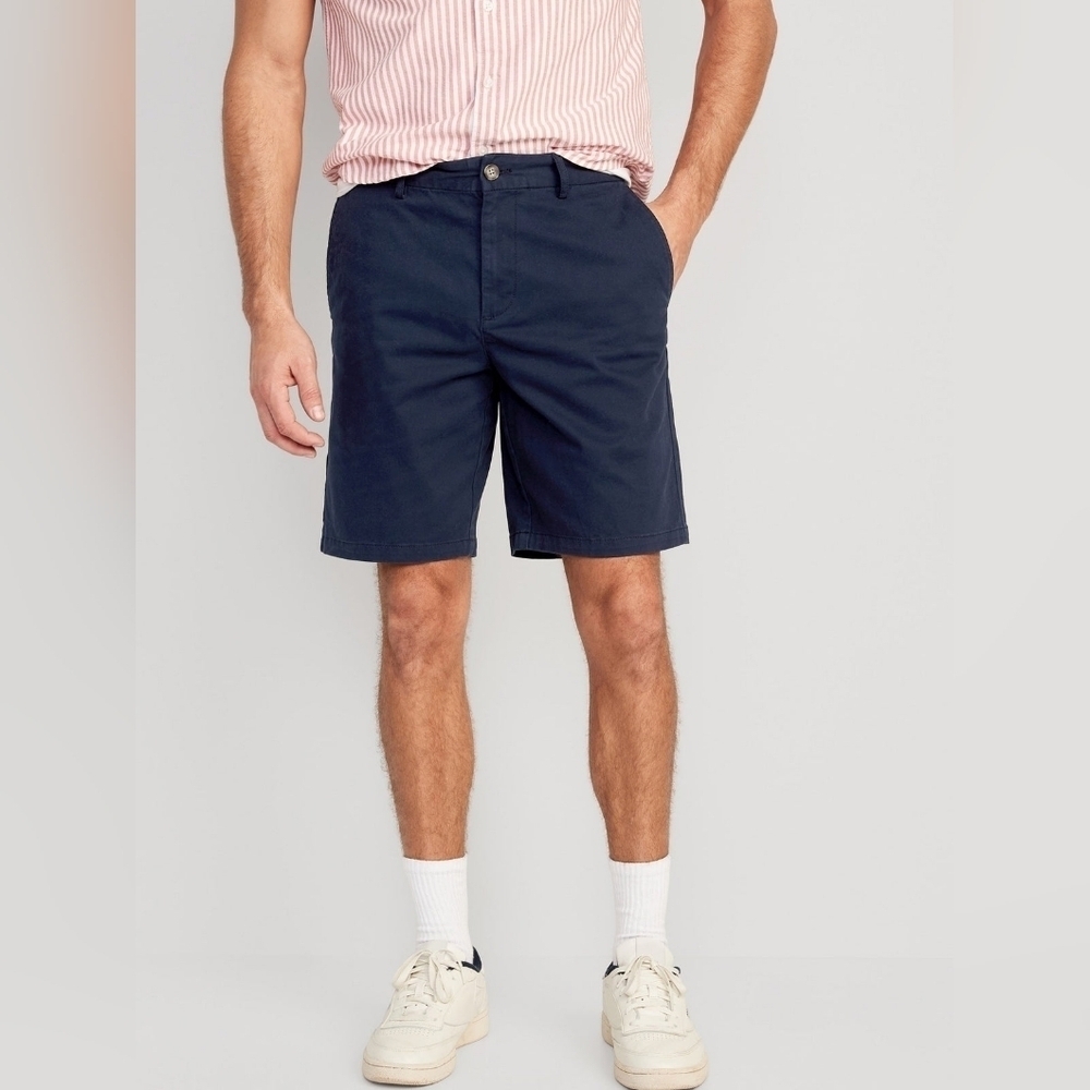 Old Navy #549103 Slim Built-In Flex Rotation Navy Blue Chino Shorts NWT